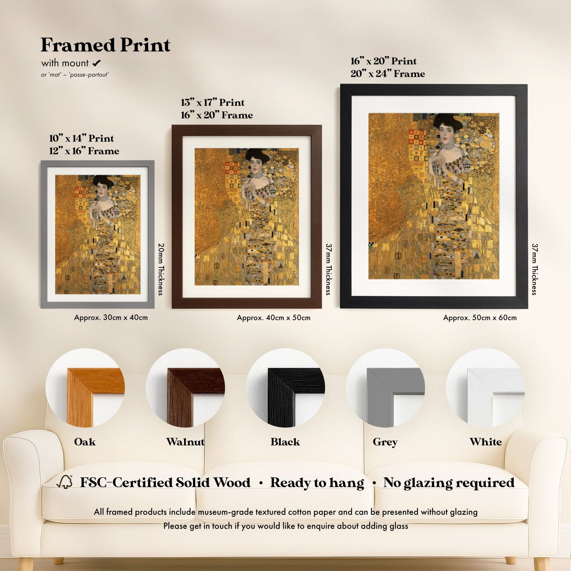 Gustav Klimt - Portrait of Adele Bloch - Bauer I | Art Prints | Pathos Studio