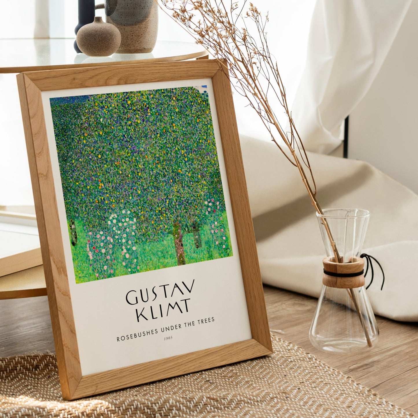 GUSTAV KLIMT - Rosebushes Under The Trees (Poster Style) - Pathos Studio - Art Prints