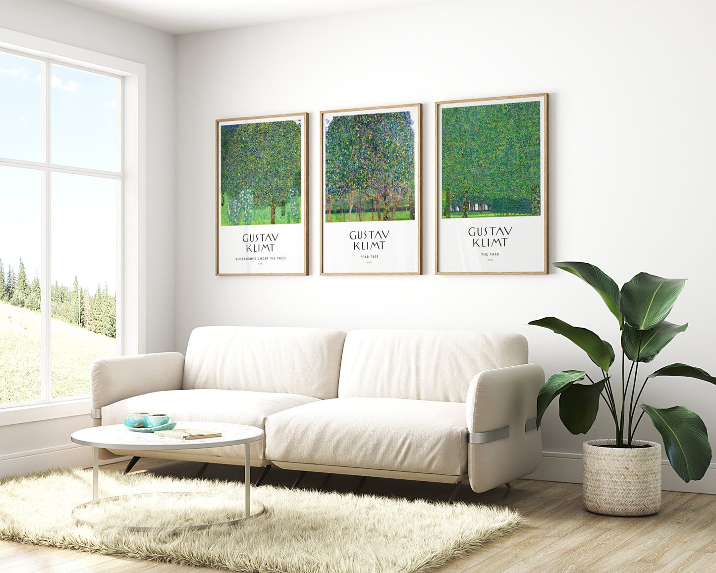 GUSTAV KLIMT - Set Of 3 Tree Prints (Poster Style) - Pathos Studio - Art Print Sets