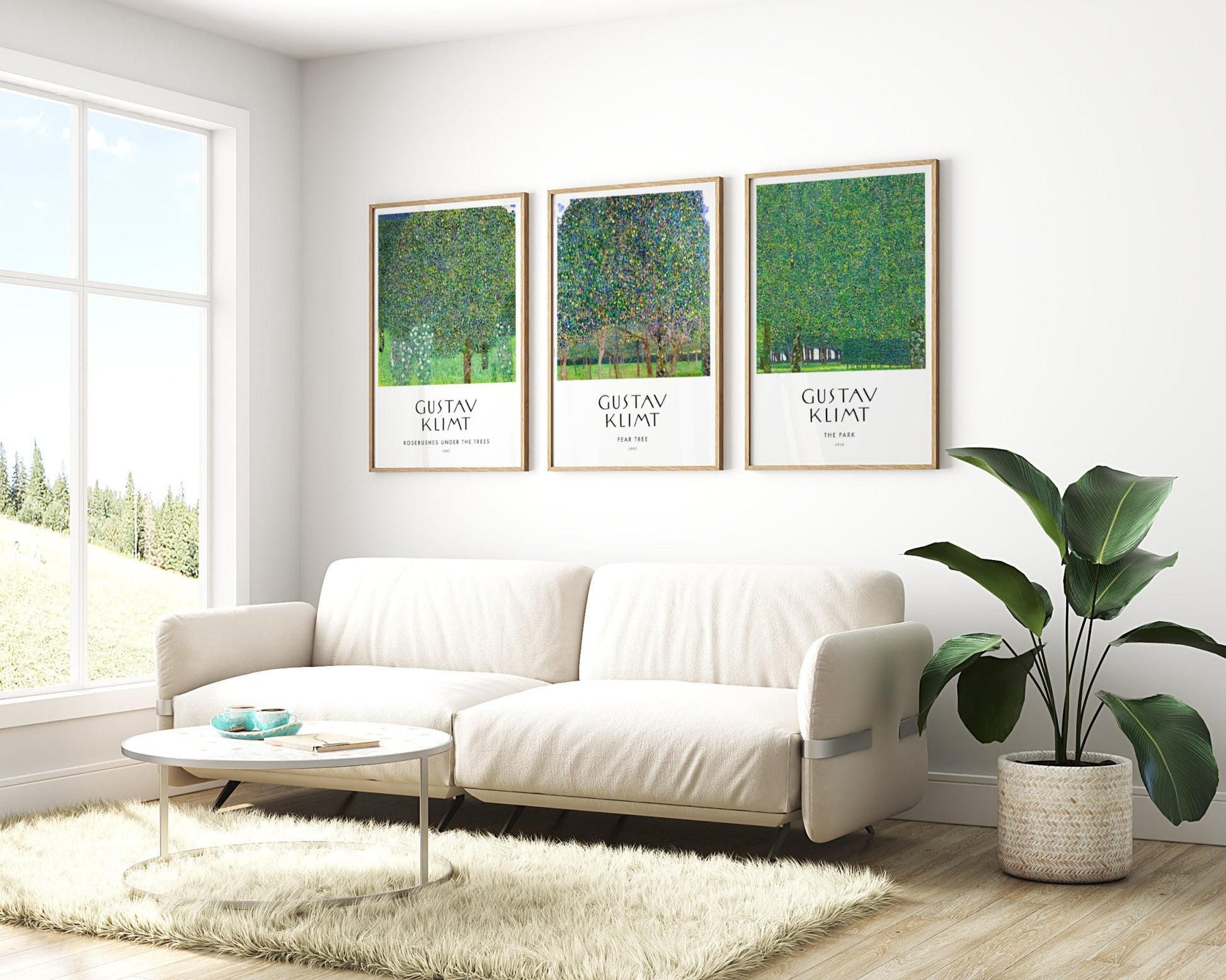 GUSTAV KLIMT - Set Of 3 Tree Prints (Poster Style) - Pathos Studio - Art Print Sets