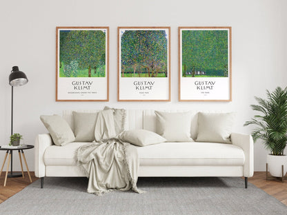 Ensemble de 3 impressions d'arbres (style affiche)