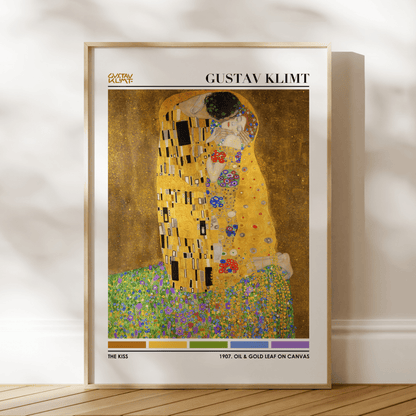 GUSTAV KLIMT - The Kiss (Color Palette Poster) - Pathos Studio - Art Prints
