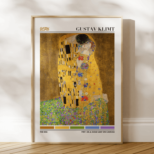 GUSTAV KLIMT - The Kiss (Color Palette Poster) - Pathos Studio - Art Prints