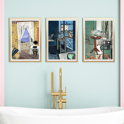 Henri Matisse - Set of 3 Interior Still Life Prints | Art Print Sets | Pathos Studio