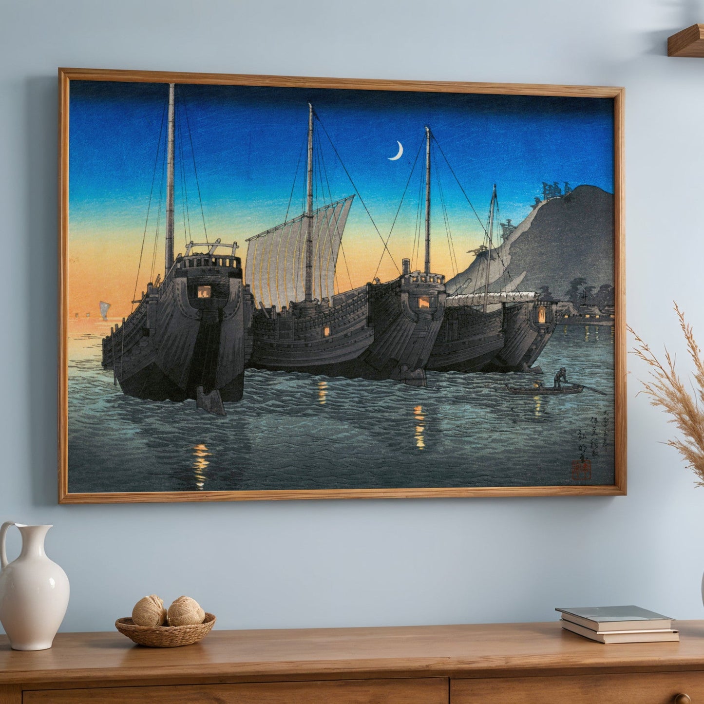 HIROAKI TAKAHASHI - Junks In Inatori Bay - Pathos Studio - Art Prints