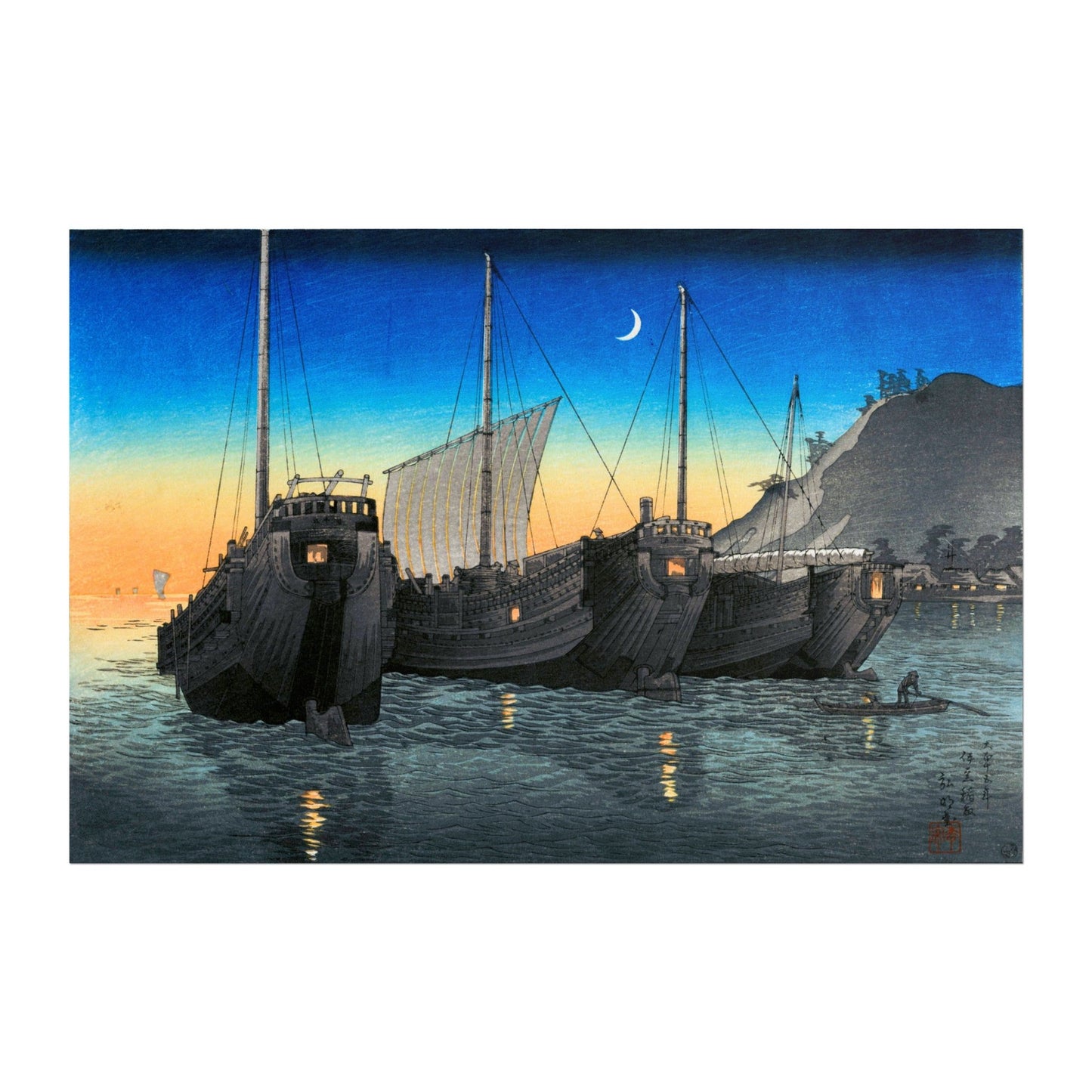HIROAKI TAKAHASHI - Junks In Inatori Bay - Pathos Studio - Art Prints