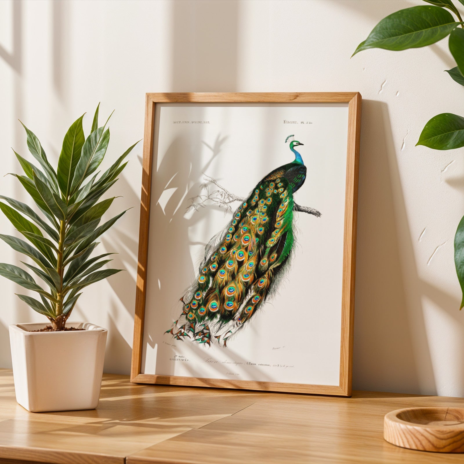 Indian Peacock (Animal Illustration from ‘Dictionnaire Universel D'histoire Naturelle’) - Pathos Studio - Art Prints