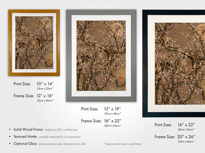 ITŌ JAKUCHŪ - White Plum Blossoms and Moon - Pathos Studio - Art Prints