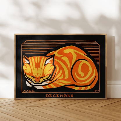Julie De Graag - December Cat | Art Prints | Pathos Studio
