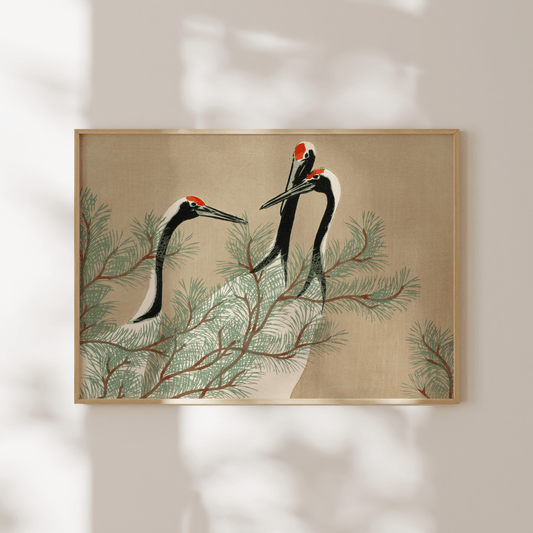 KAMISAKA SEKKA - Cranes from Momoyogusa - Pathos Studio - Art Prints
