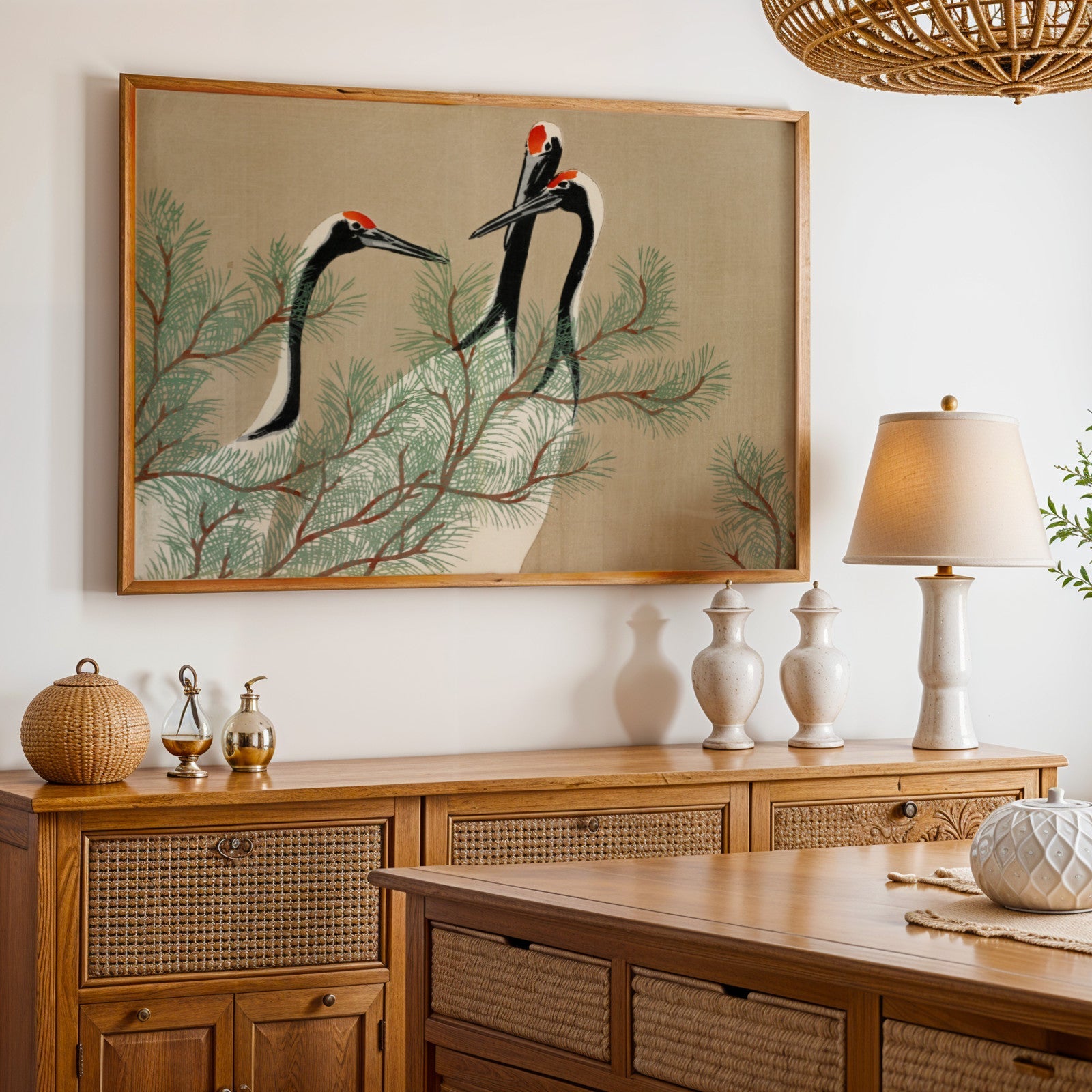 KAMISAKA SEKKA - Cranes from Momoyogusa - Pathos Studio - Art Prints