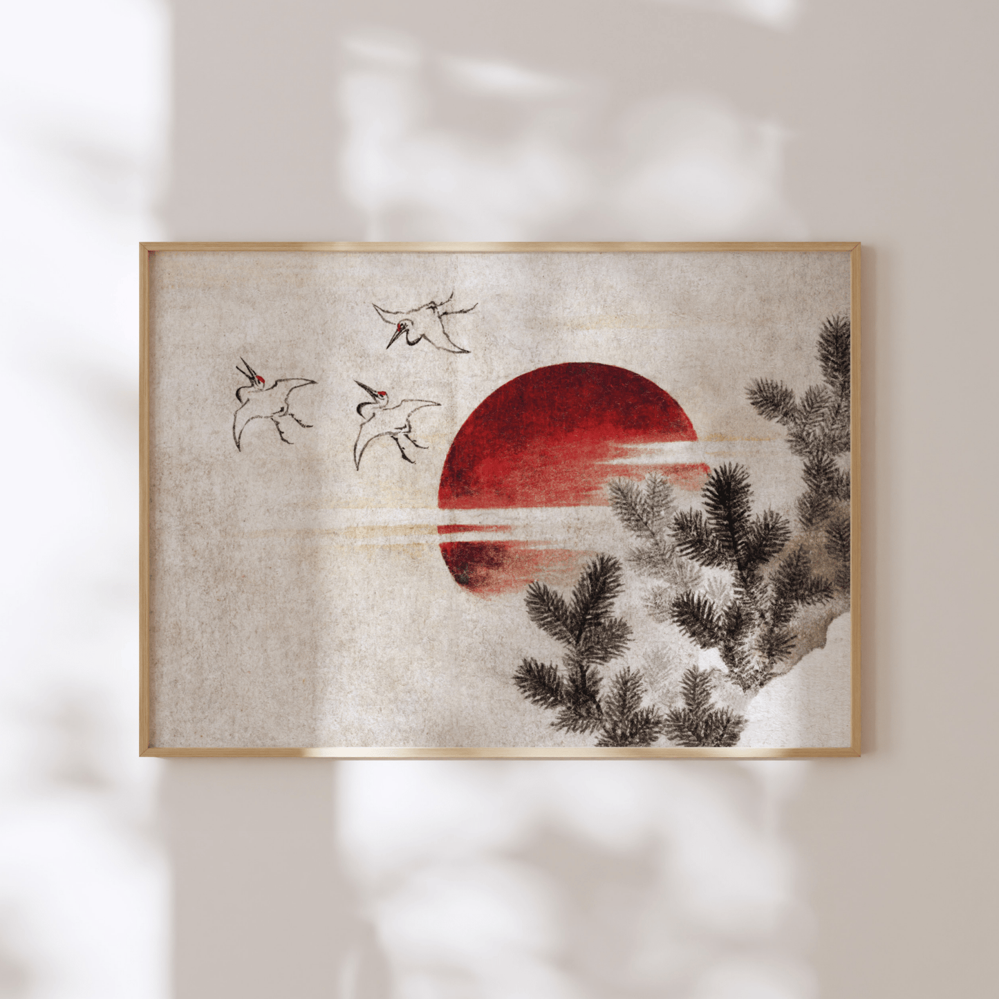 KATSUSHIKA HOKUSAI - Birds & Sunset - Pathos Studio - Art Prints