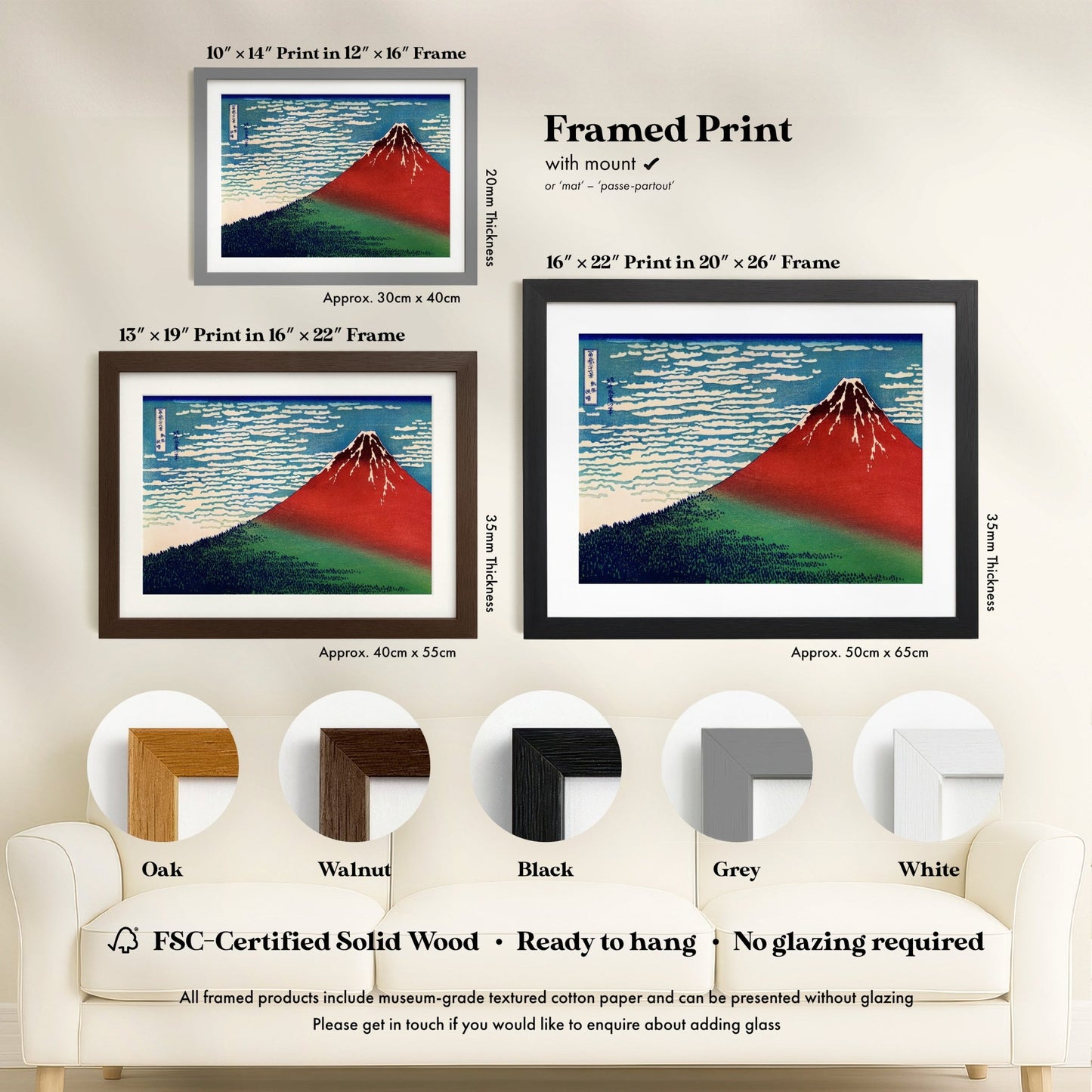 Katsushika Hokusai - Fine Wind, Clear Morning | Art Prints | Pathos Studio