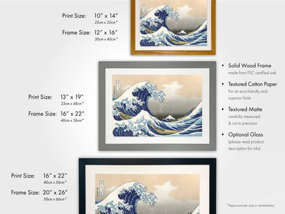 KATSUSHIKA HOKUSAI - The Great Wave Off Kanagawa - Pathos Studio - Art Prints