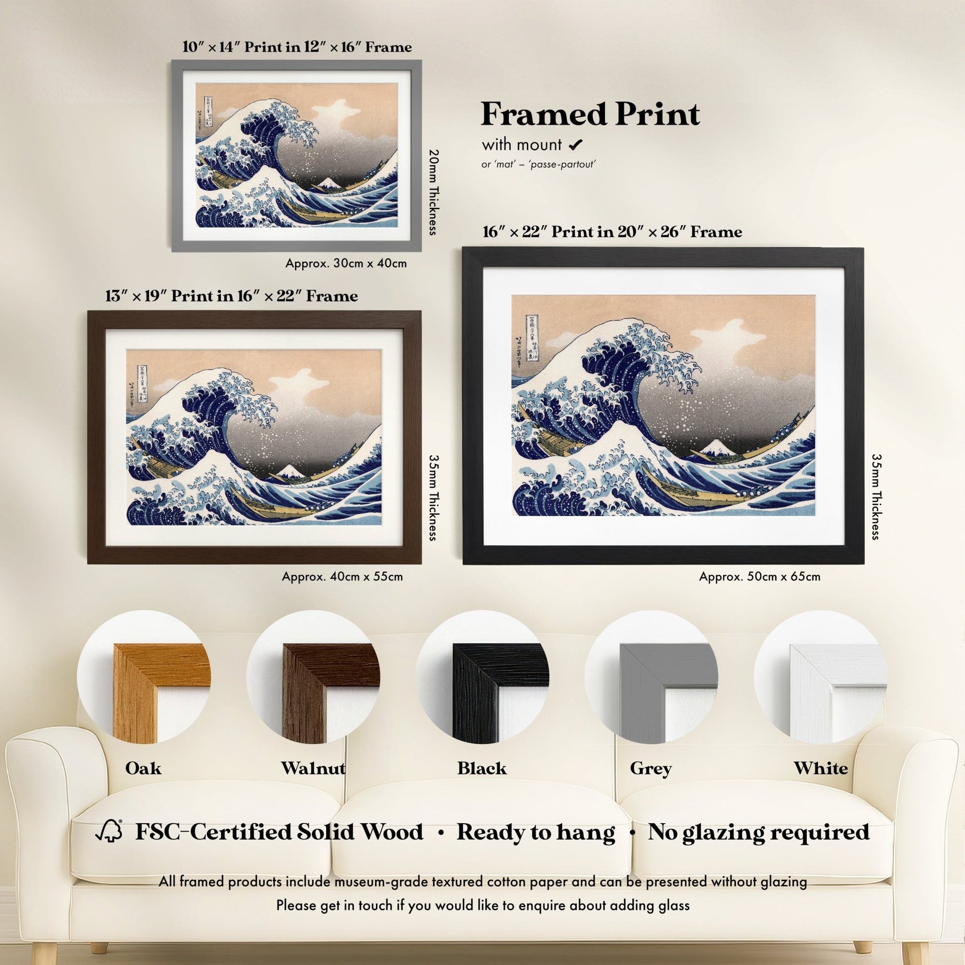 Katsushika Hokusai - The Great Wave Off Kanagawa | Art Prints | Pathos Studio