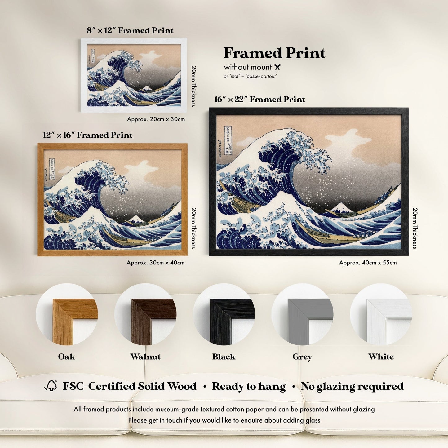 Katsushika Hokusai - The Great Wave Off Kanagawa | Art Prints | Pathos Studio