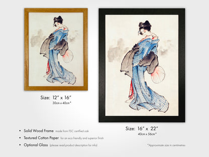 KATSUSHIKA HOKUSAI - Woman Wearing Kimono - Pathos Studio - Art Prints