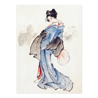 KATSUSHIKA HOKUSAI - Woman Wearing Kimono - Pathos Studio - Art Prints