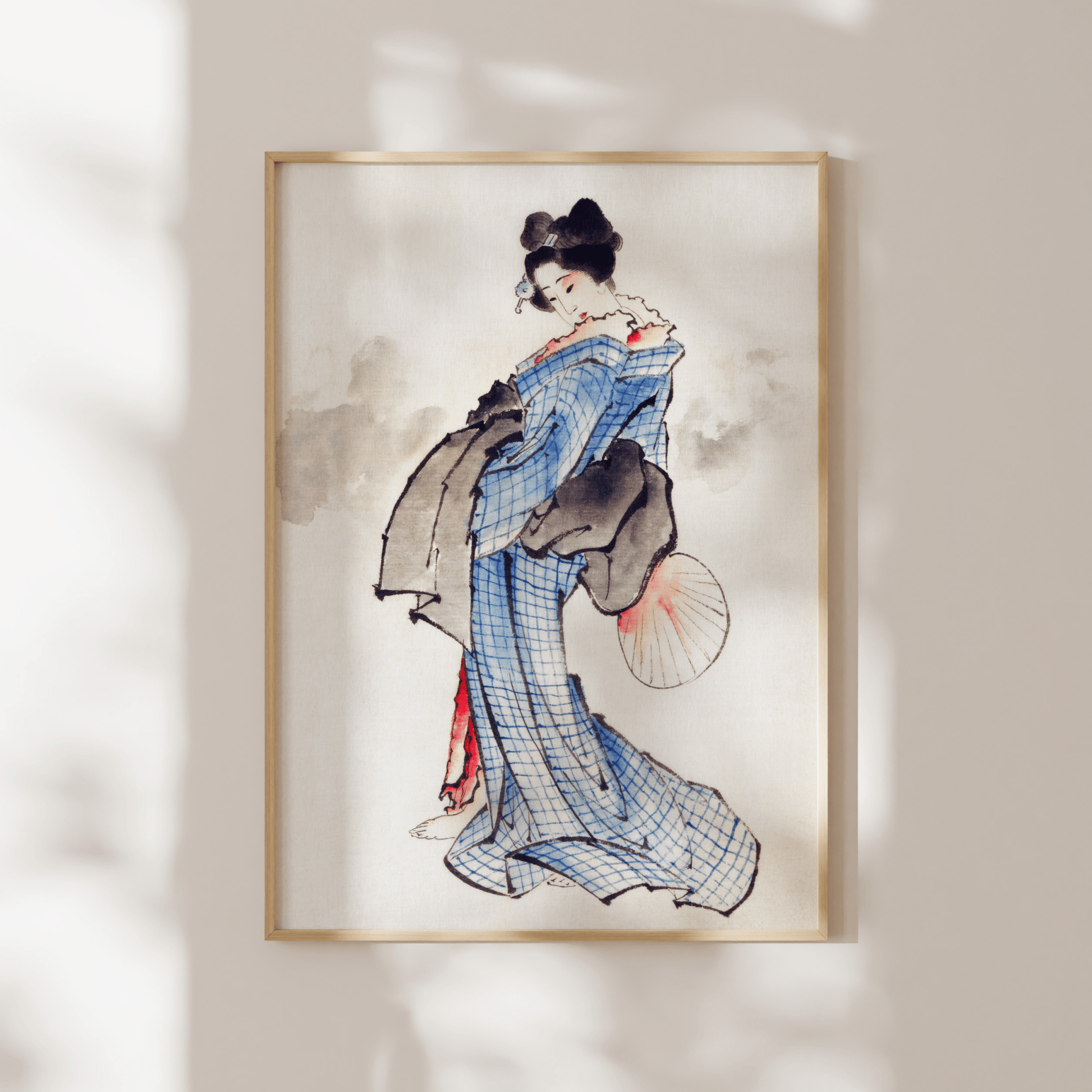 KATSUSHIKA HOKUSAI - Woman Wearing Kimono - Pathos Studio - Art Prints
