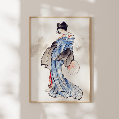 KATSUSHIKA HOKUSAI - Woman Wearing Kimono - Pathos Studio - Art Prints