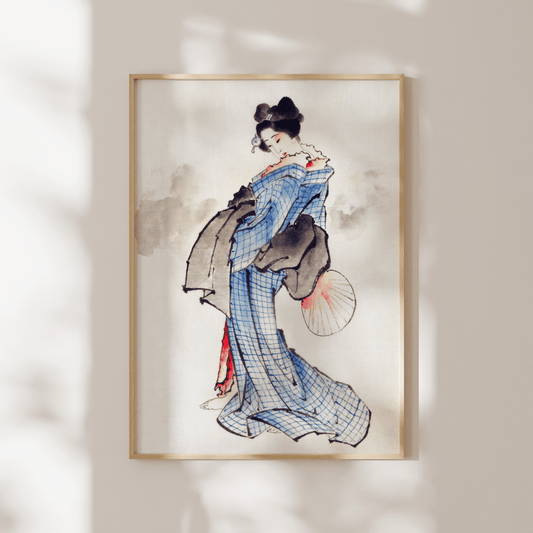 KATSUSHIKA HOKUSAI - Woman Wearing Kimono - Pathos Studio - Art Prints