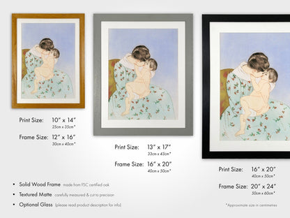 Mary Cassatt - Mother's Kiss | Art Prints | Pathos Studio