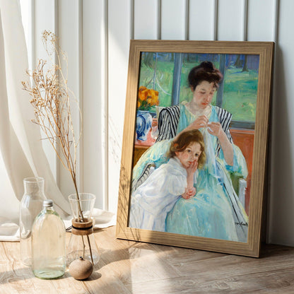 Mary Cassatt - Young Mother Sewing | Art Prints | Pathos Studio