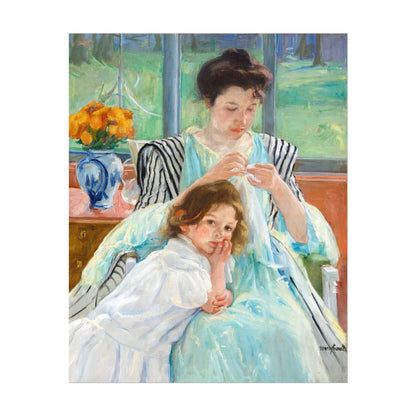 Mary Cassatt - Young Mother Sewing | Art Prints | Pathos Studio