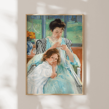 Mary Cassatt - Young Mother Sewing | Art Prints | Pathos Studio
