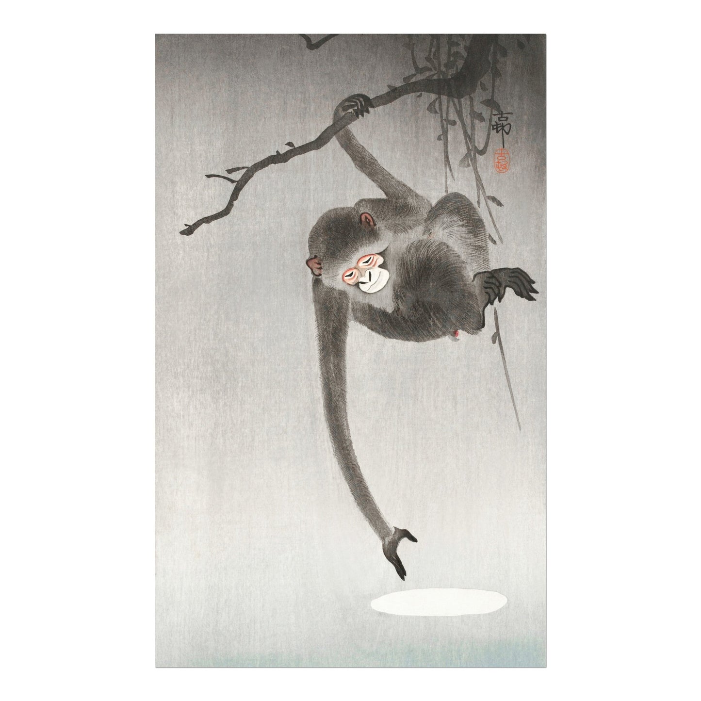 OHARA KOSON - Monkey and Reflection of The Moon - Pathos Studio - Art Prints
