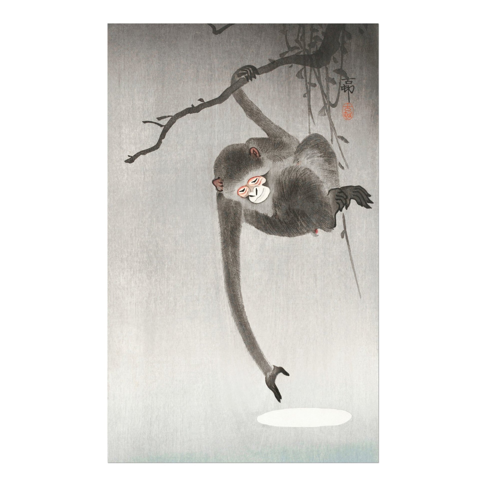OHARA KOSON - Monkey and Reflection of The Moon - Pathos Studio - Art Prints