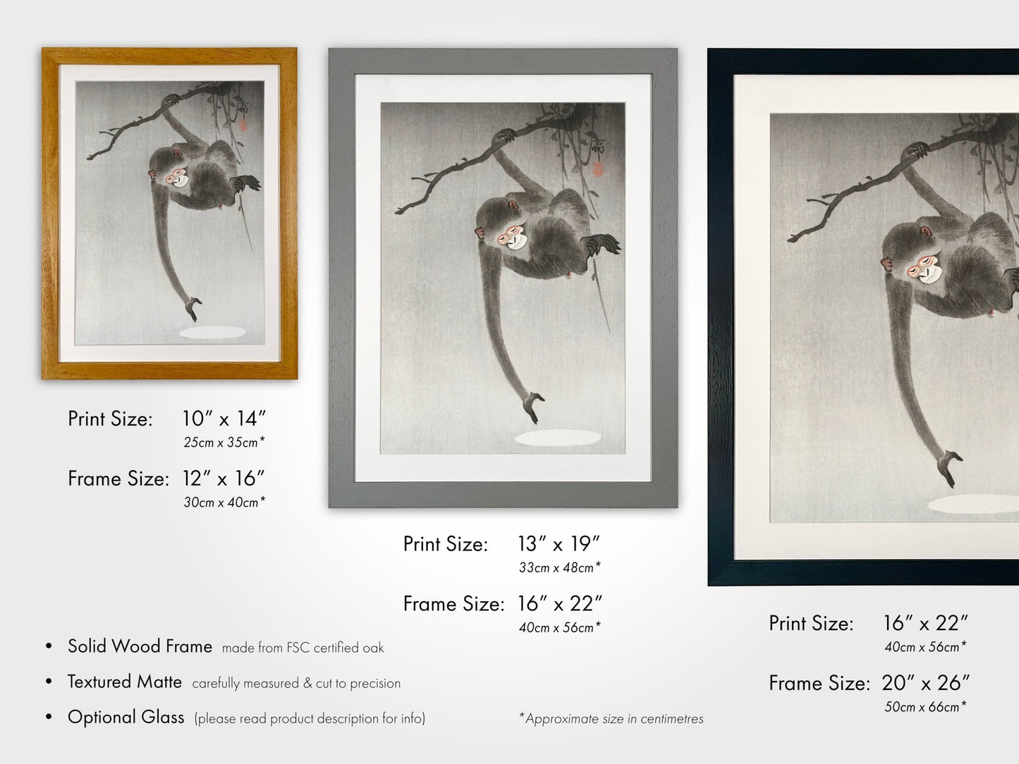 OHARA KOSON - Monkey and Reflection of The Moon - Pathos Studio - Art Prints