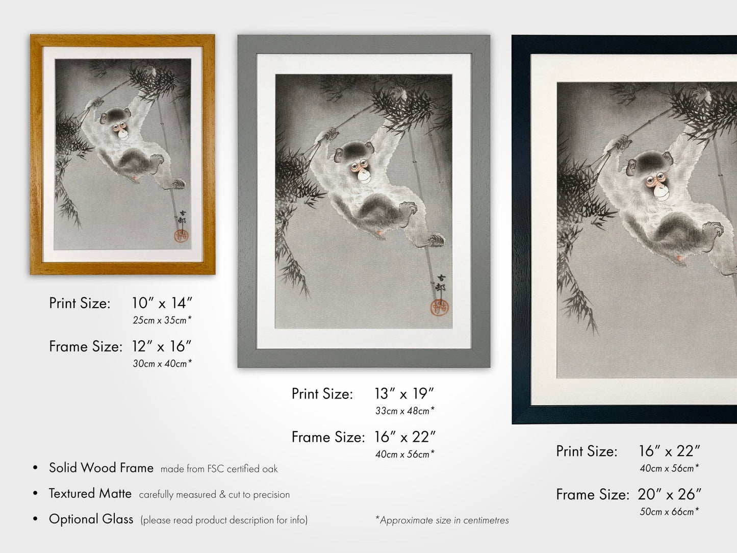 OHARA KOSON - Monkey Hanging From Bamboo Branch - Pathos Studio - Art Prints