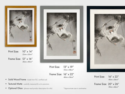OHARA KOSON - Monkey Hanging From Bamboo Branch - Pathos Studio - Art Prints