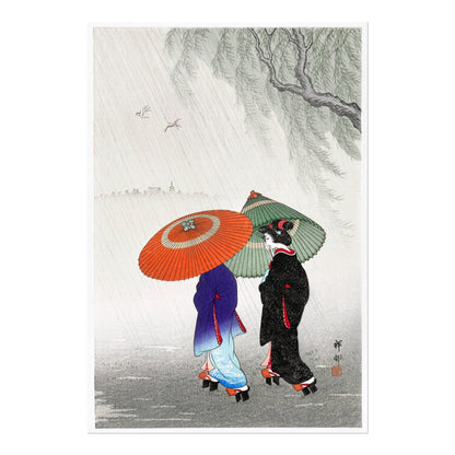 OHARA KOSON - Two Women In The Rain - Pathos Studio - Art Prints