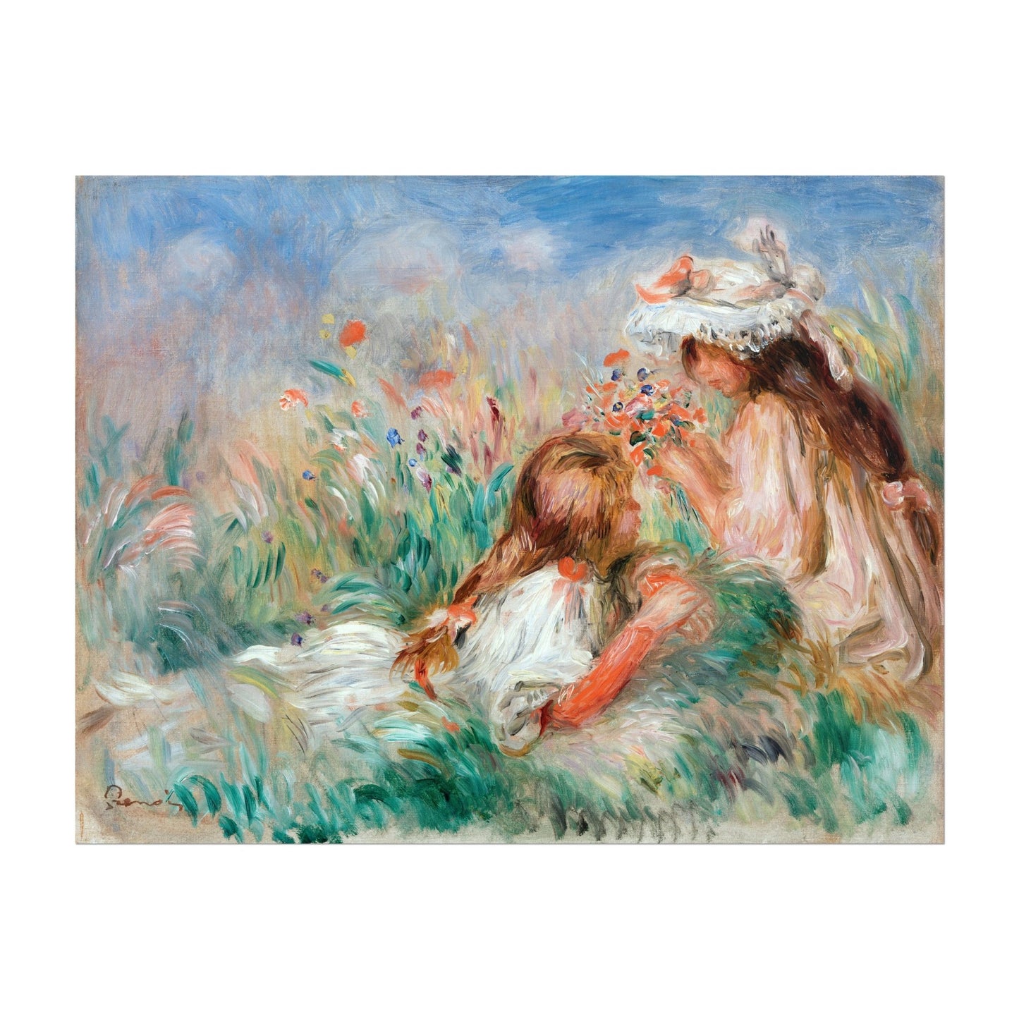 Pierre - Auguste Renoir - Girls in the Grass | Art Prints | Pathos Studio