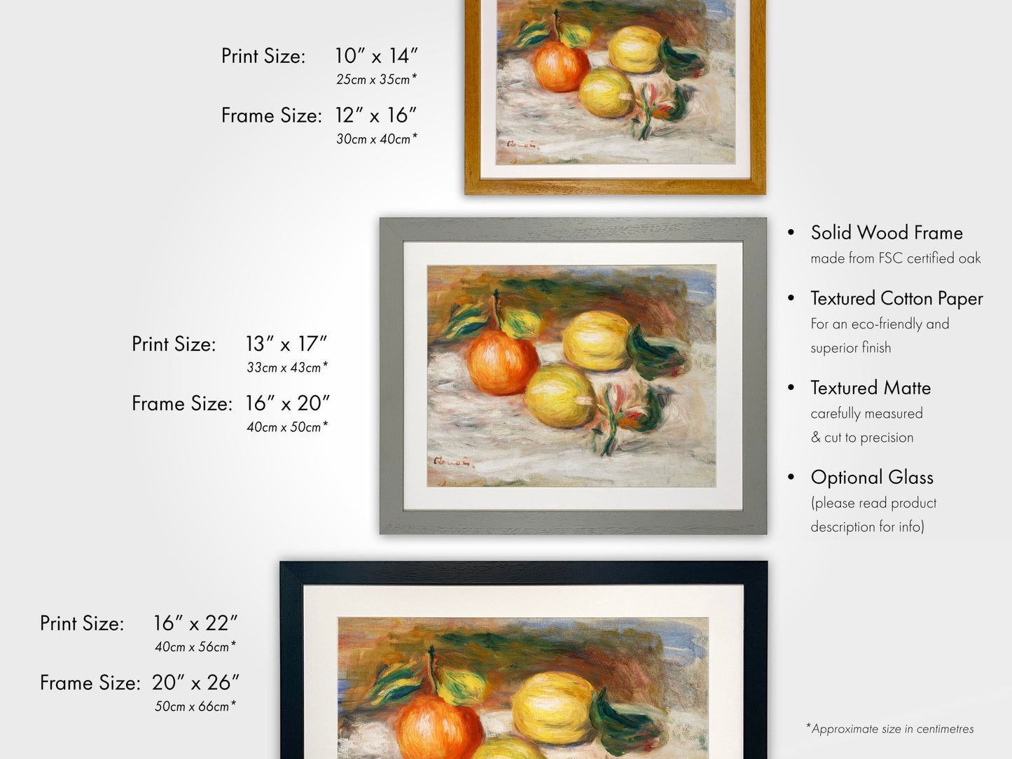 Pierre - Auguste Renoir - Lemons & Orange | Art Prints | Pathos Studio