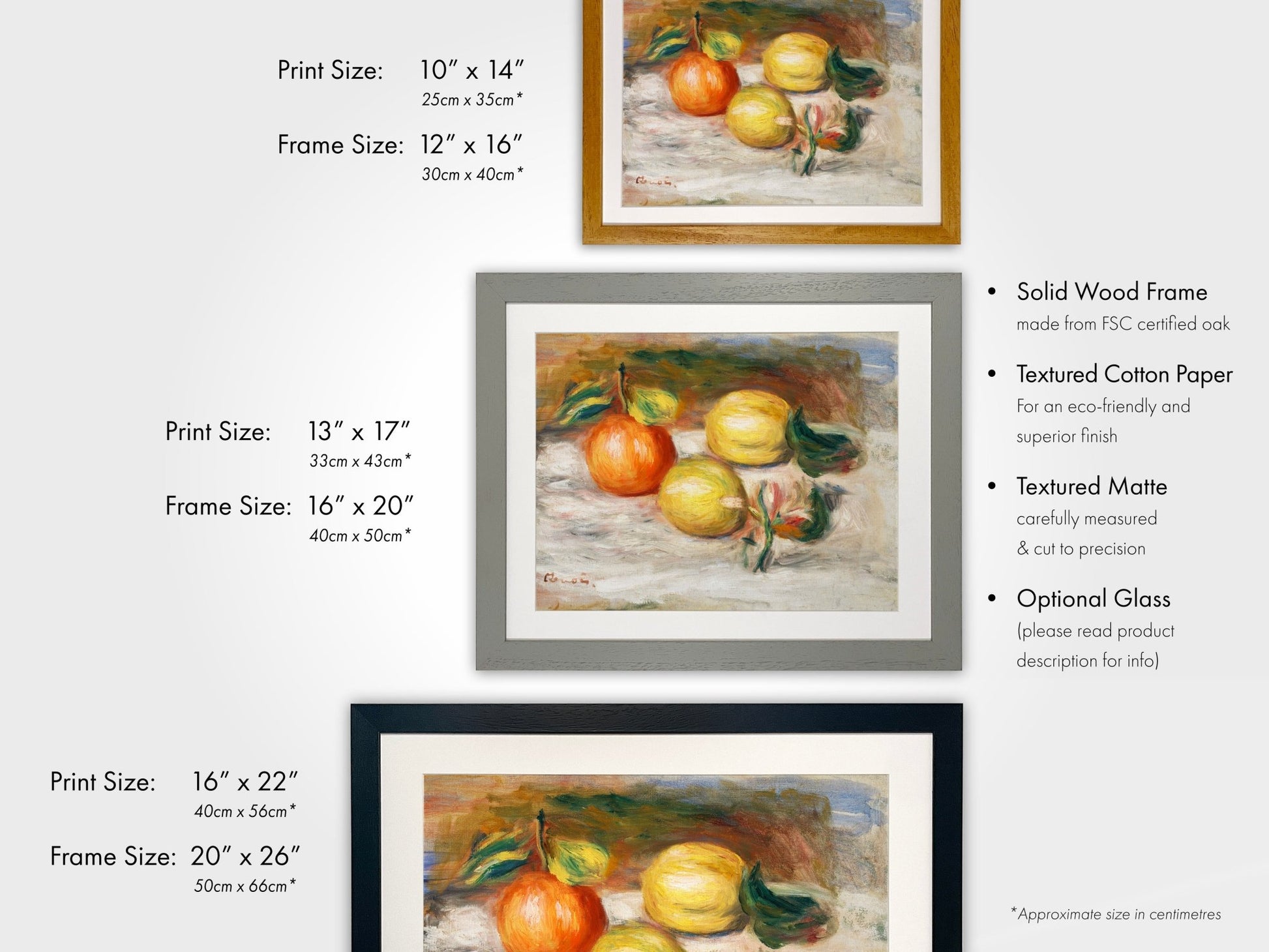 Pierre - Auguste Renoir - Lemons & Orange | Art Prints | Pathos Studio
