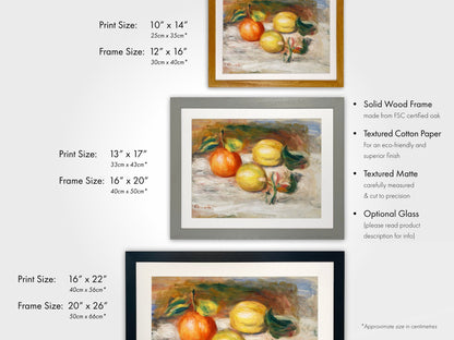 Pierre - Auguste Renoir - Lemons & Orange | Art Prints | Pathos Studio