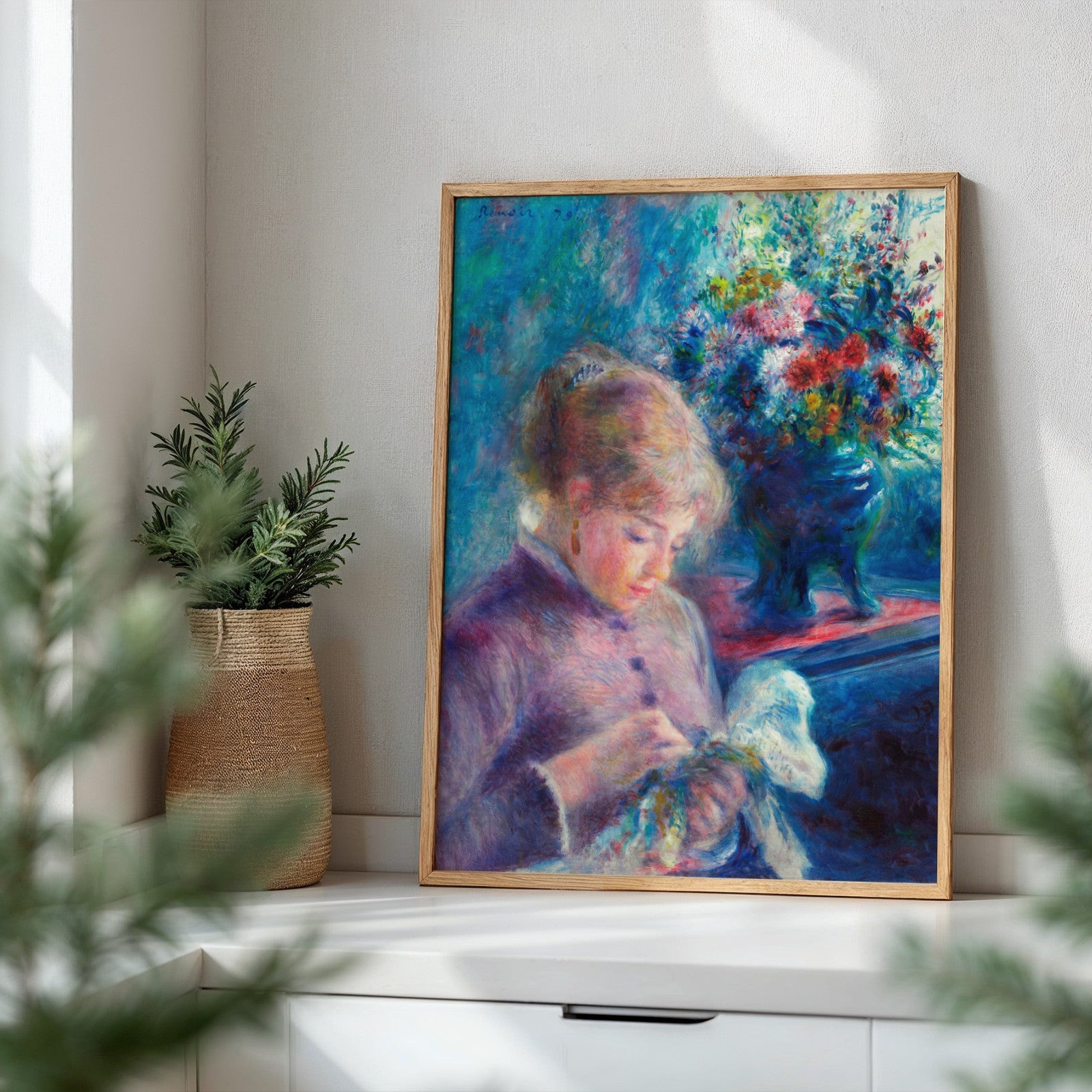 Pierre - Auguste Renoir - Young Woman Sewing | Art Prints | Pathos Studio