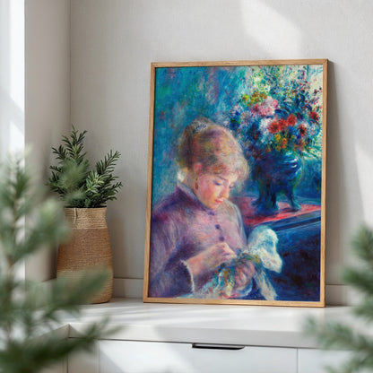 Pierre - Auguste Renoir - Young Woman Sewing | Art Prints | Pathos Studio