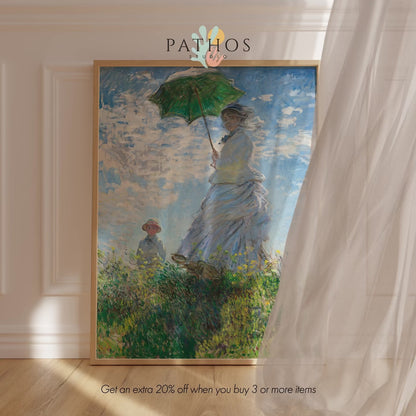 Frau mit Sonnenschirm - Madame Monet und ihr Sohn