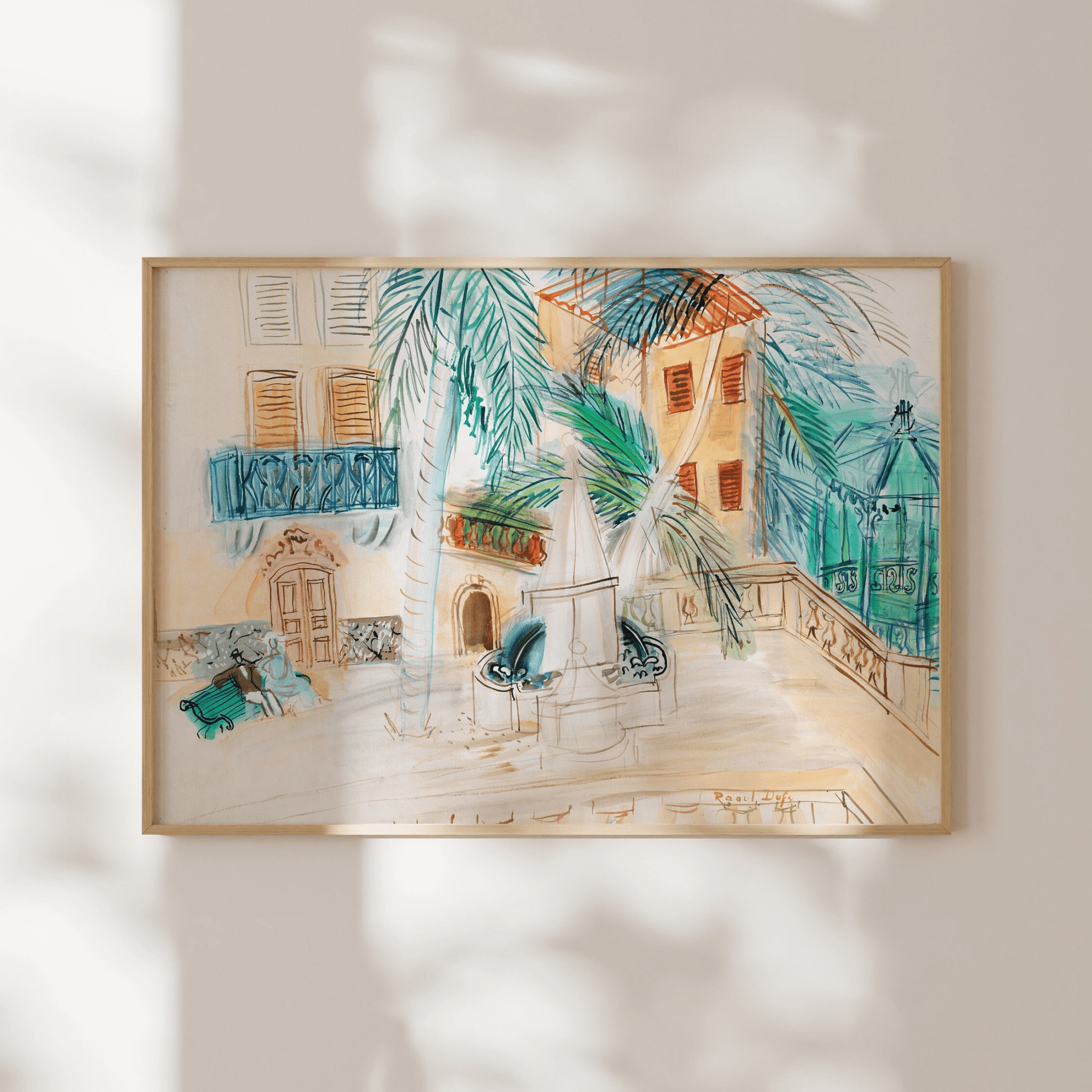 Raoul Dufy - Couple On A Bench, Place d’Hyères | Art Prints | Pathos Studio