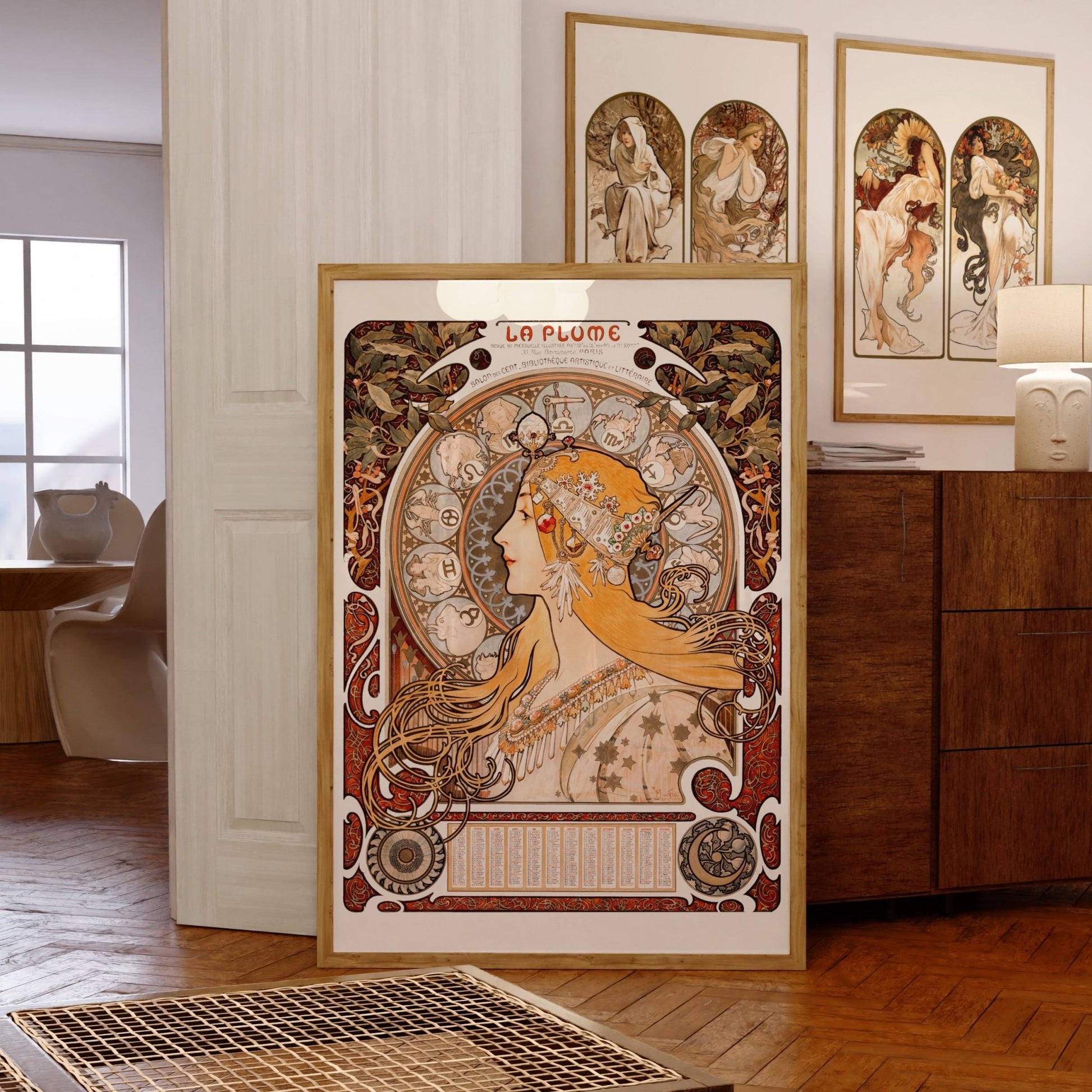 Set of 3 Alphonse Mucha Art Nouveau Prints - Pathos Studio - Art Print Sets