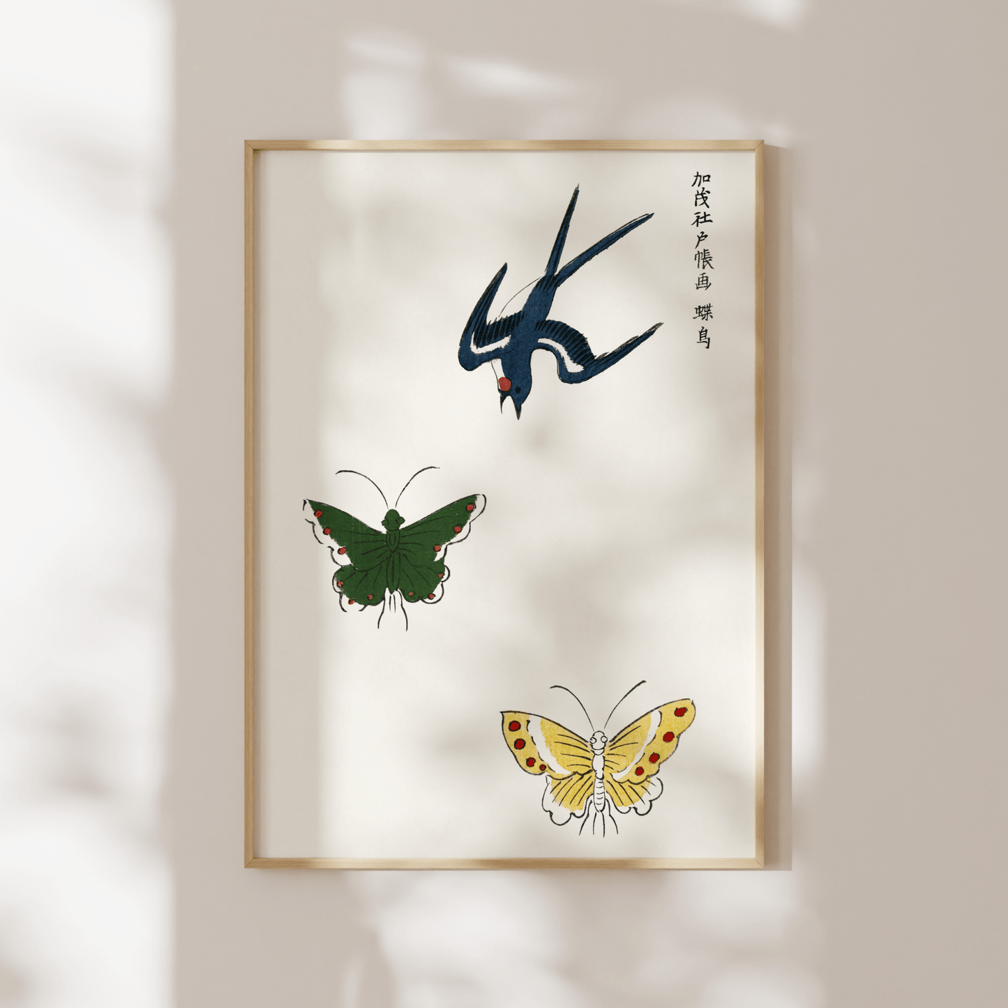 TAGUCHI TOMOKI - Swallow and Butterflies - Pathos Studio - Art Prints