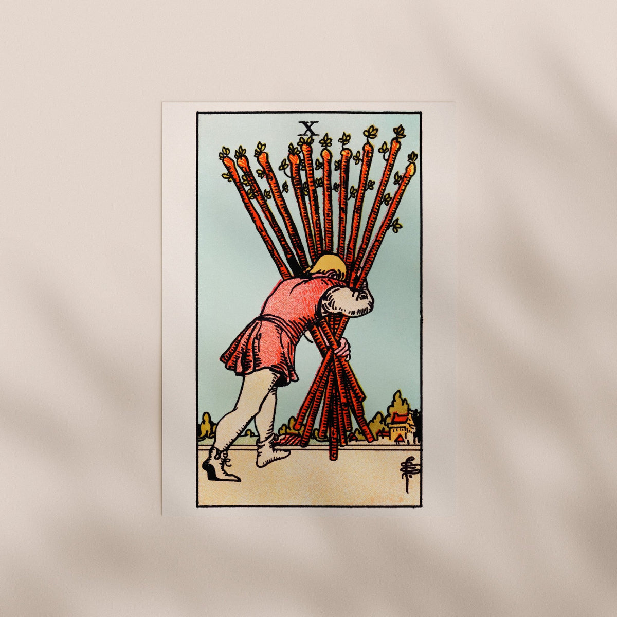 Tarot Art - 10 of Wands | Art Prints | Pathos Studio