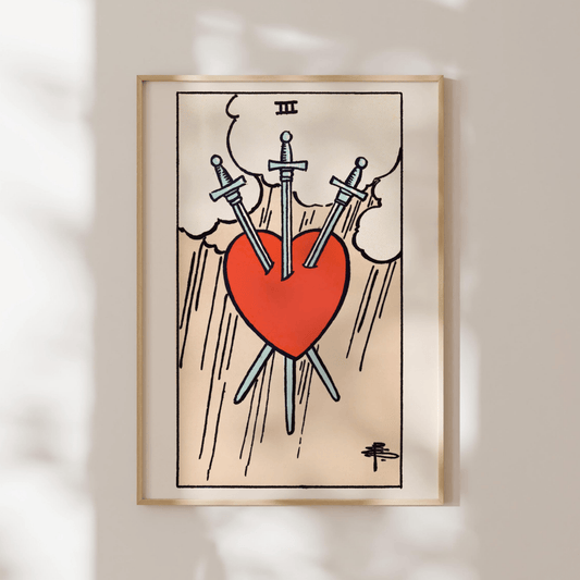 Tarot Art - 3 of Swords | Art Prints | Pathos Studio