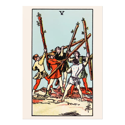 Tarot Art - 5 of Wands | Art Prints | Pathos Studio
