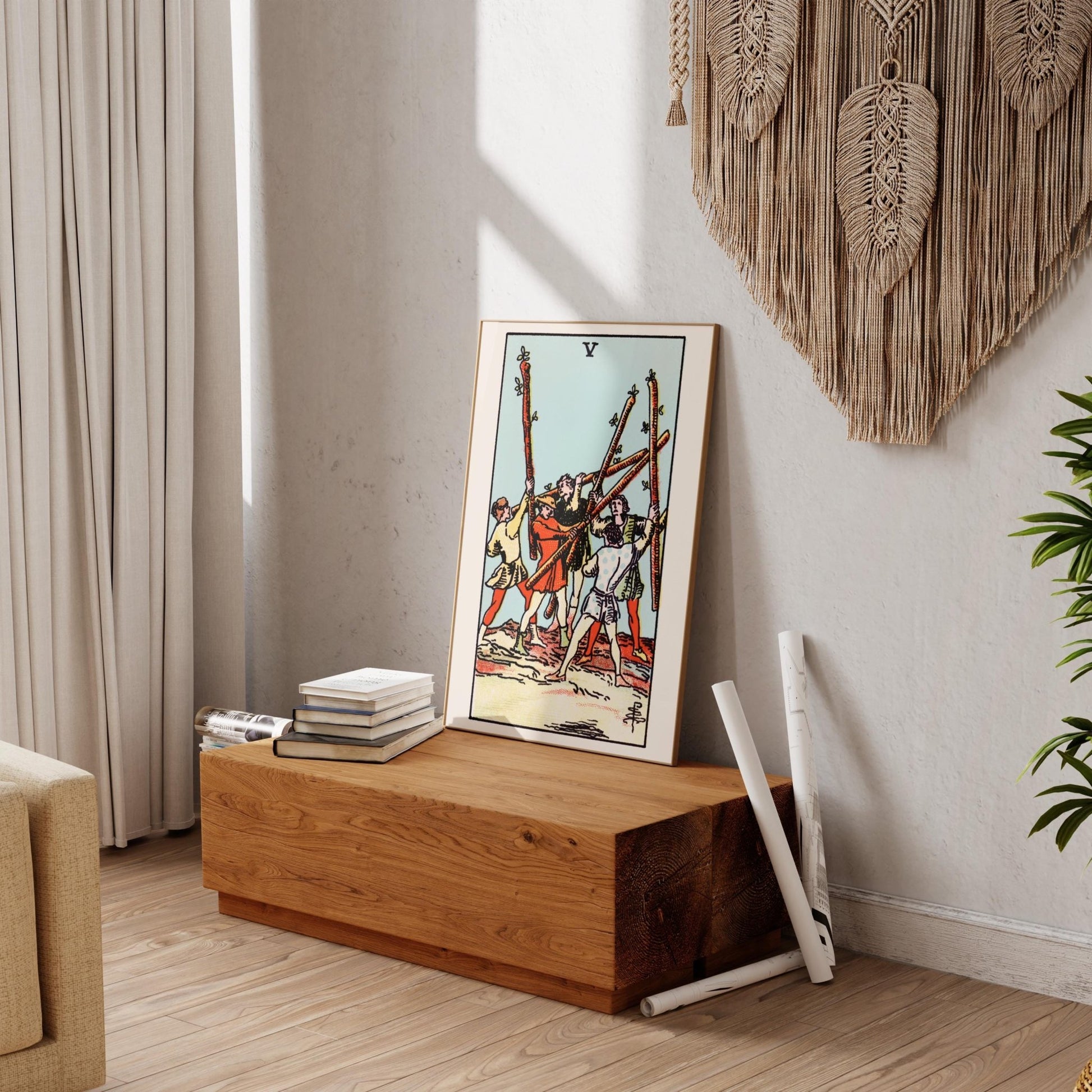 Tarot Art - 5 of Wands | Art Prints | Pathos Studio