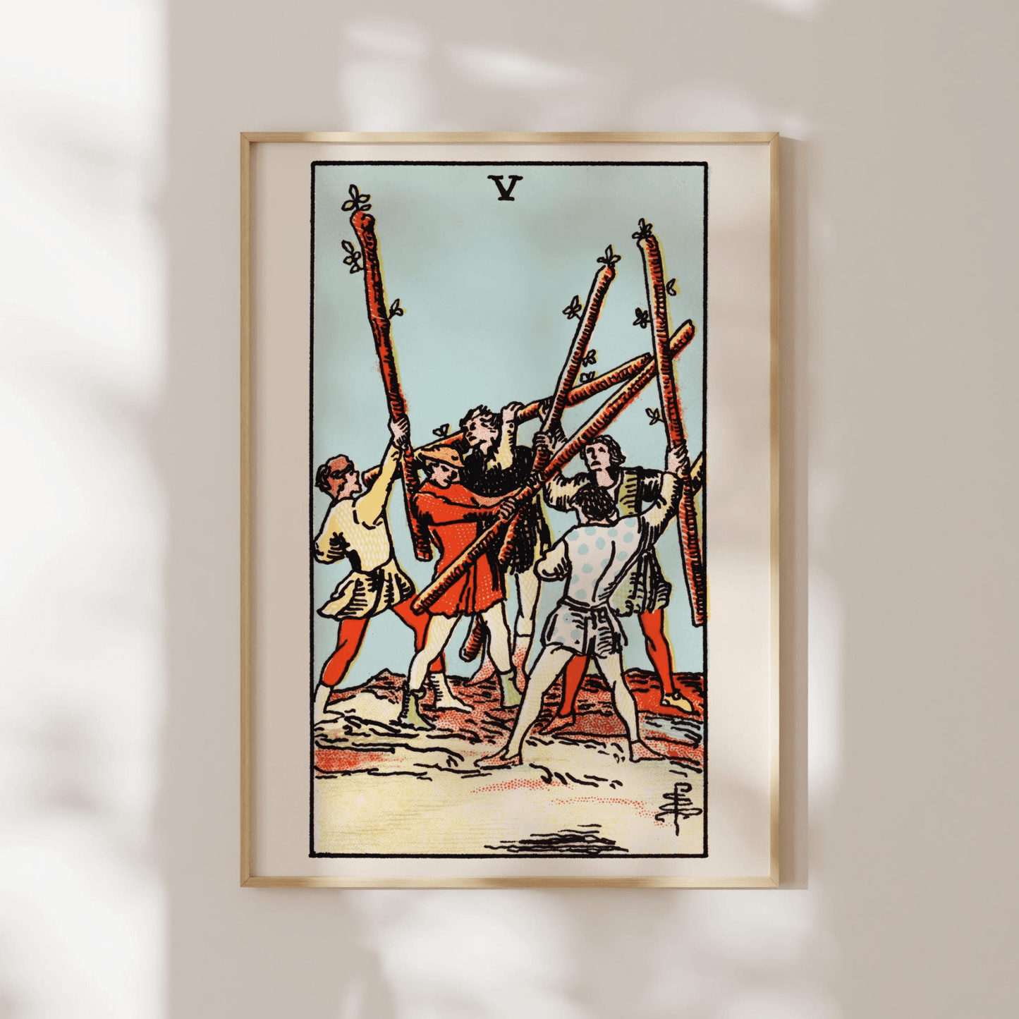 Tarot Art - 5 of Wands | Art Prints | Pathos Studio